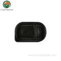 Disposable food grade plastic black microwavable food box